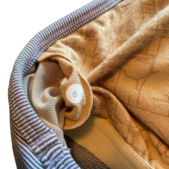 Lululemon Power Y Tank *Luon  *Purple Stripe" Size 6 - Picture 3 of 6